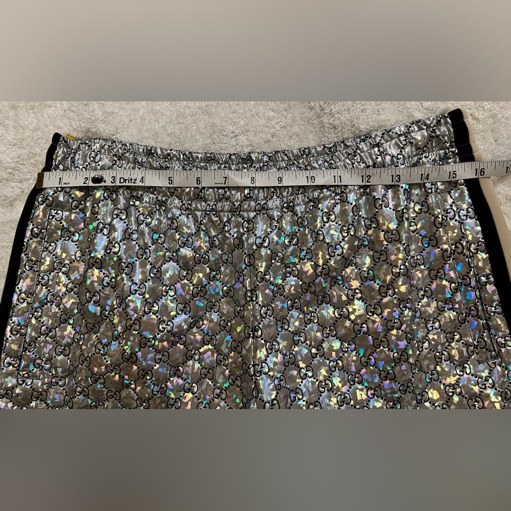 NWT Gucci Size M GG Laminated Sparkle Iridescent Shorts Ret $1280.00 - Picture 16 of 16